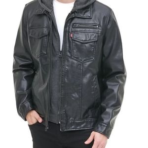 Men's Levi's® Faux Leather Sherpa-Lined Hooded Tru